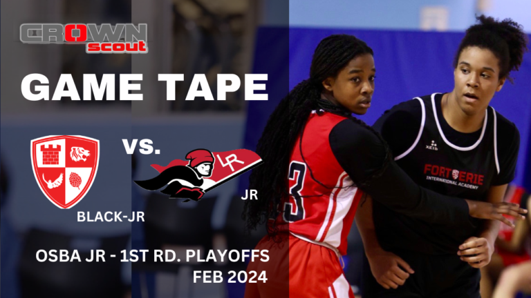Fort Erie-Black Jr vs Louis-Riel Jr - 2023-2024 OSBA Jr Playoffs